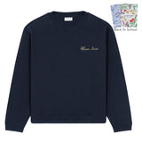 Maison Sacrée Navy Blue Basic Sweatshirt