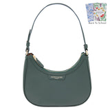 Mirandole Dark Green Leather Shoulder Bag