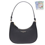 Mirandole Black Leather Shoulder Bag