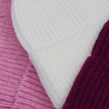 Pack de trois bonnets Rose - Blanc - Bordeaux