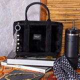 Miramar Teddy Black Large Shoulder Bag