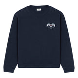 Sur La Neige Navy Blue Printed Sweatshirt